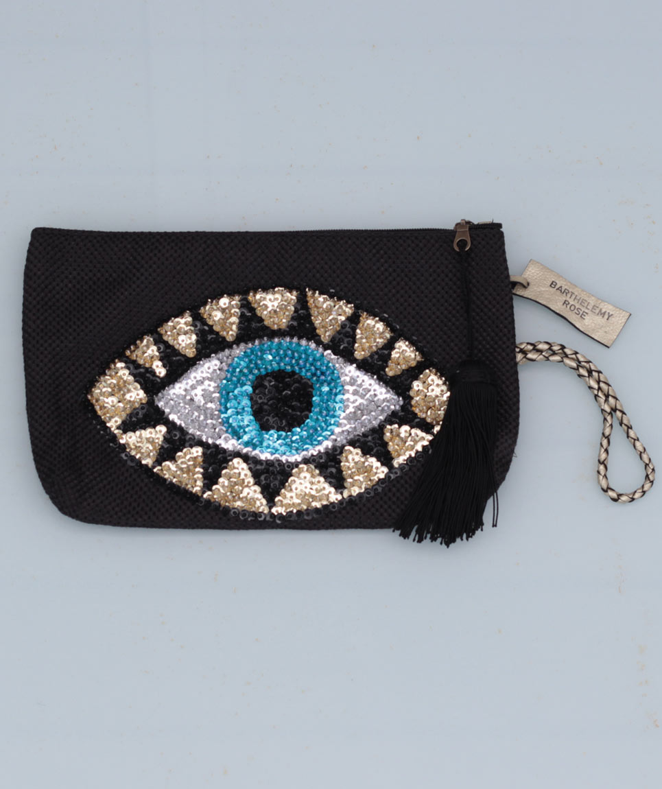 Evil Eye Leather Tote Bag 